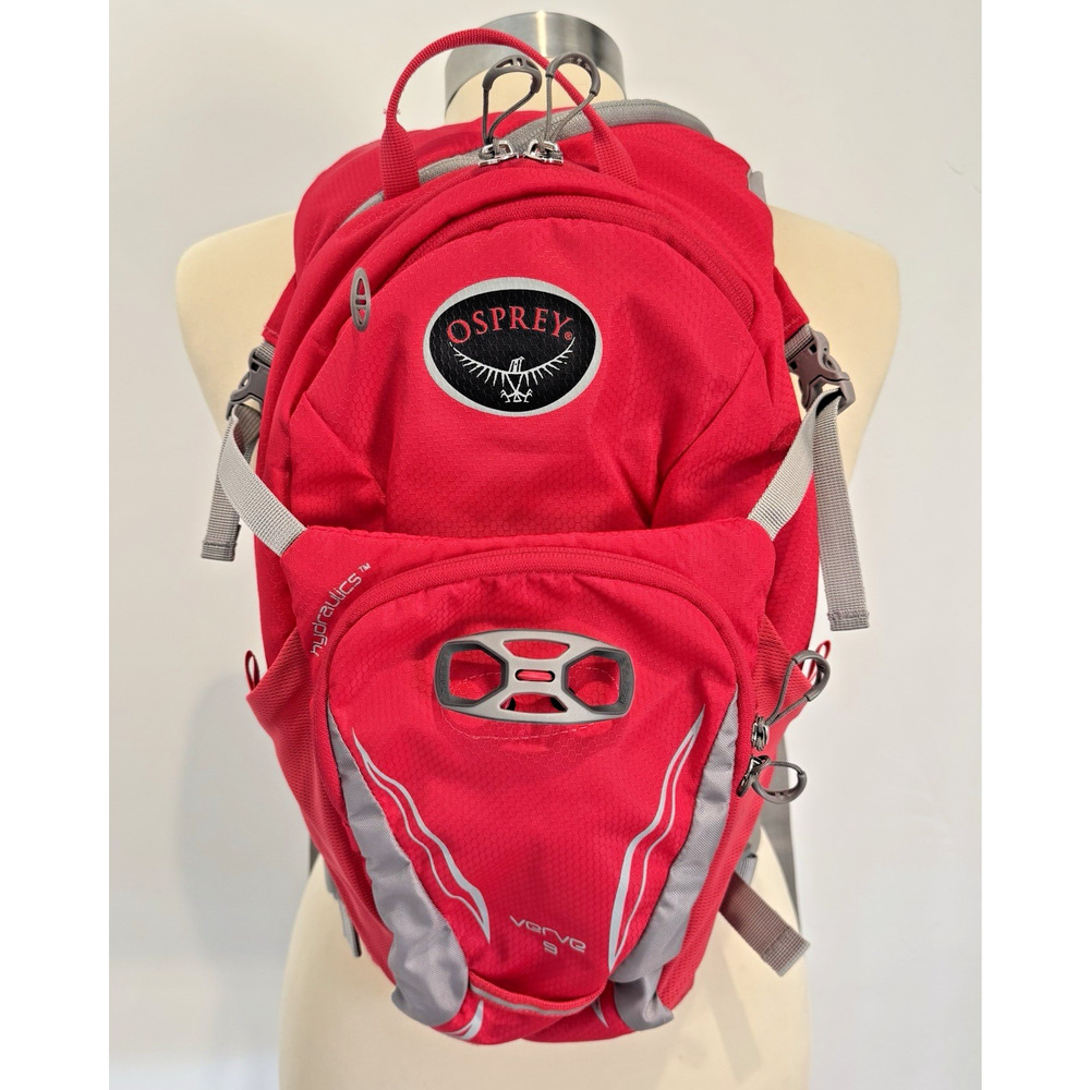 OSPREY VERVE 9 Hydration Pack Women's Backpack Biking Hiking Red NO BLADDER